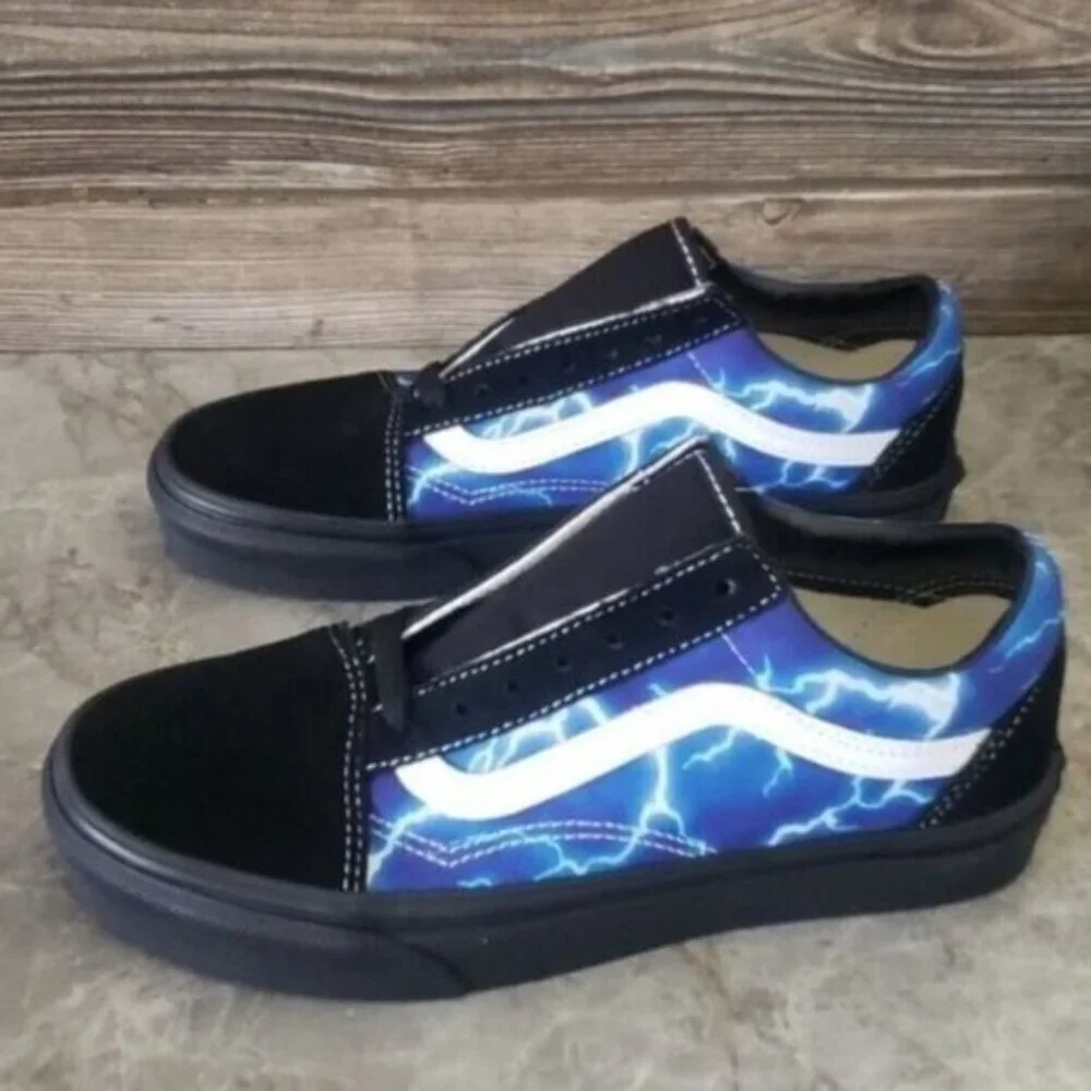 New Vans Old Skool Lightning Womens Sneakers Size 8 Festival Rave Streetwear Fun